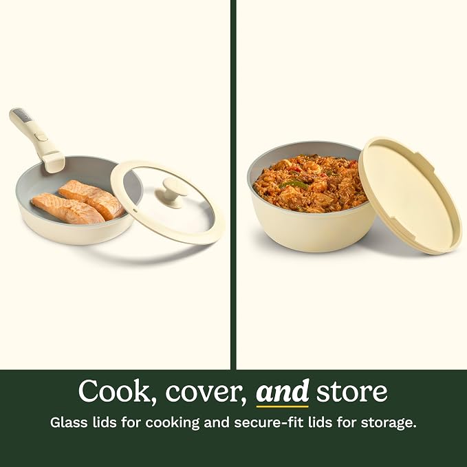 Cuisinart 13-Pc ClickSmart Nonstick Detachable Handle Ceramic Cookware - Image 8