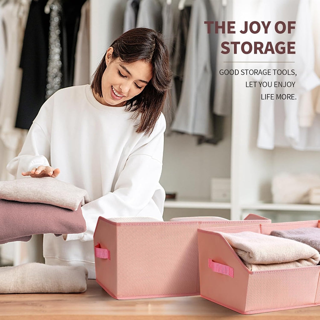 Closet Baskets for Shelves Trapezoid - Decorative Storage Baskets with