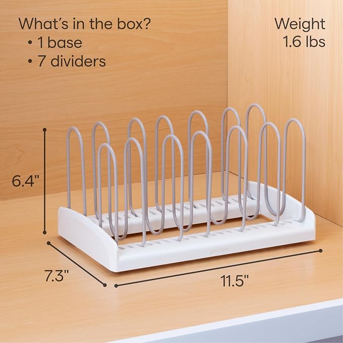 YouCopia StoreMore Adjustable Pan and Lid Rack, Pot Lids and Pans Organizer - Image 4