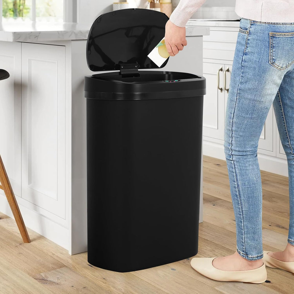 13 Gallon Trash Can | 50L Sensor Automatic Kitchen Trash Can with Lid