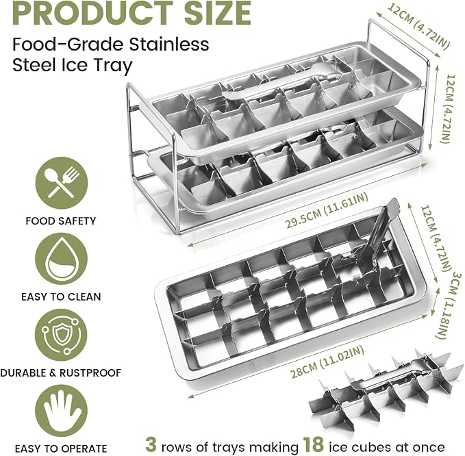 Stainless Steel Ice Cube Trays - Image 6