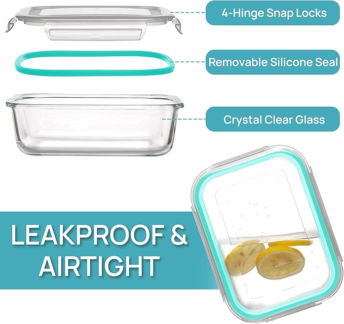 Vtopmart 5Pack 22oz Glass Storage Containers - Image 6