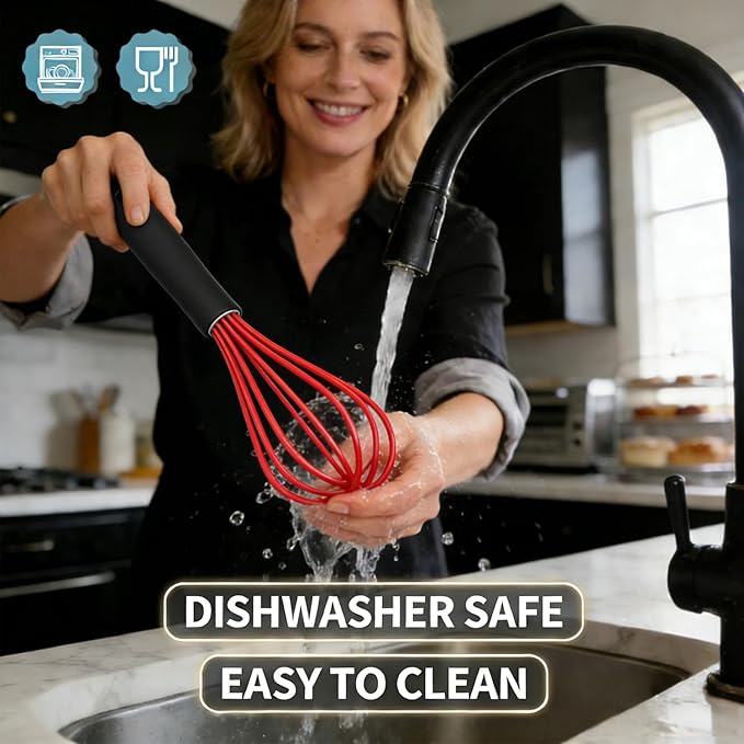 Anaeat Silicone Whisk, Thick Stainless Steel Wire Inner - Image 8
