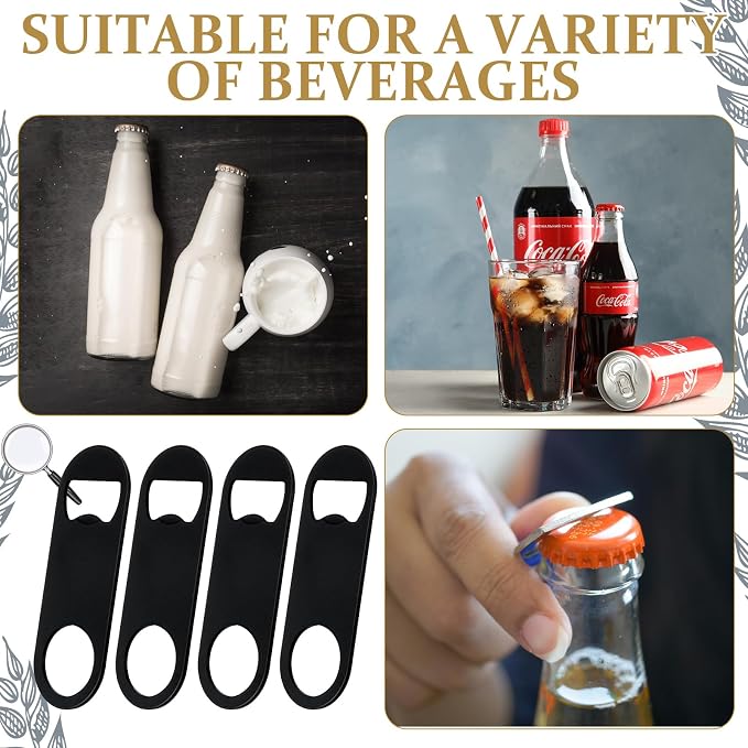Remerry Bottle Openers Stainless Steel Flat Bottle Opener Bulk 3.4 x 1.3 Inches - Image 5