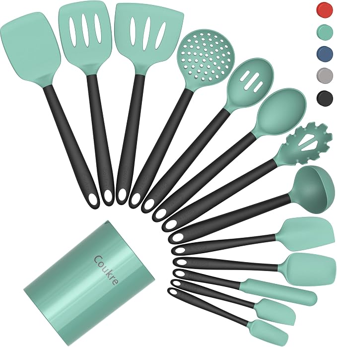 Coukre Silicone Kitchen Cooking Utensils Set by Coukre