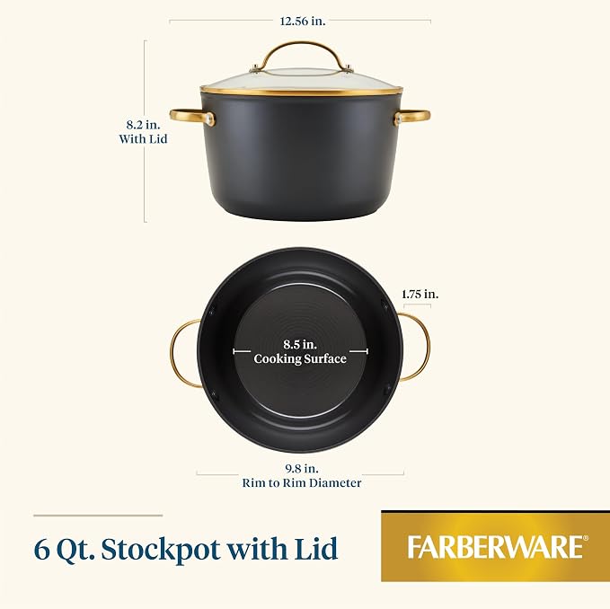 Farberware Forged Induction Ceramic Nonstick Cookware Stockpot - Image 2