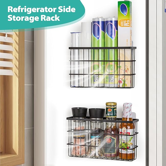 Sinnsally 2 Pack Cabinet Door Organizer, Self Adhesive Lid Organizers Inside - Image 6