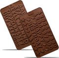 Anaeat Silicone Letter and Number Chocolate Molds, 2 Pack Alphabets & Numbers by Anaeat