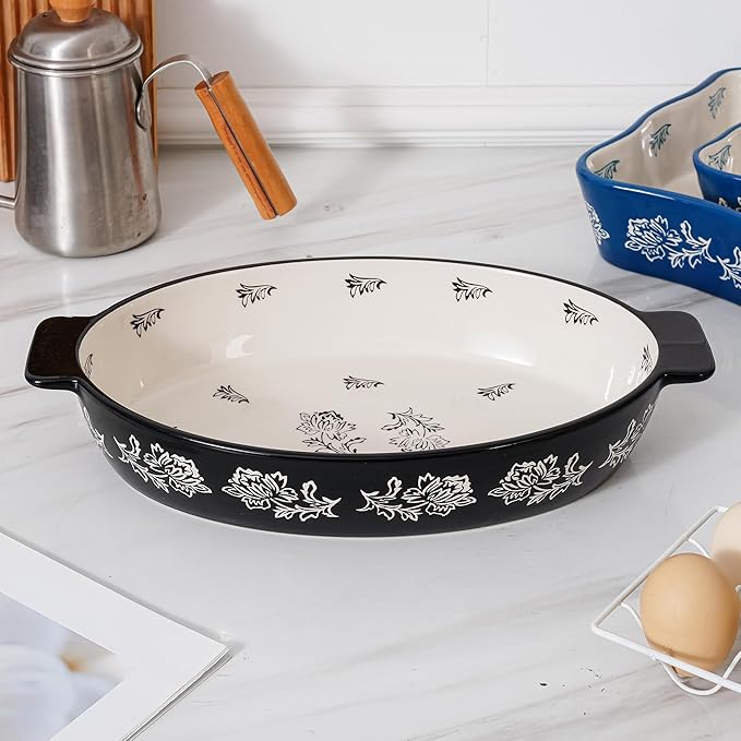 Wisenvoy Casserole Dish Baking Dish Ceramic Au Gratin Baking Dish Lasagna Pan - Image 4