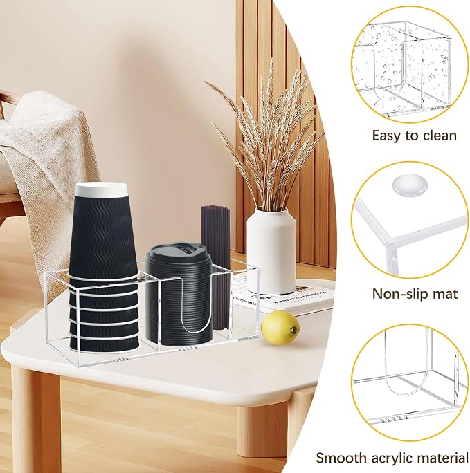 Coffee Bar Accessories and Organizer, Disposable Cup Holder - Image 4