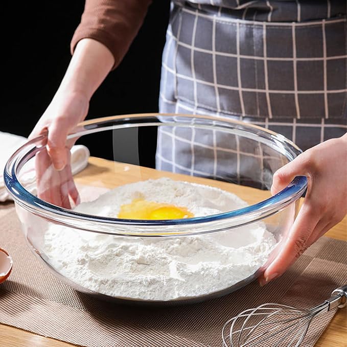 Glass Mixing Bowl Set with Airtight Lids - Image 2