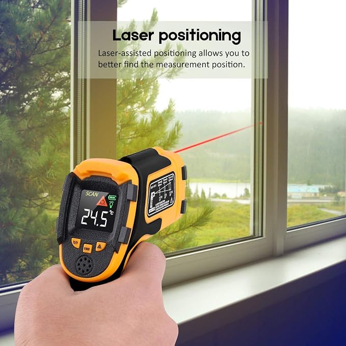 Infrared Thermometer Non-Contact Digital Laser Temperature Gun -58℉～1112℉ - Image 7