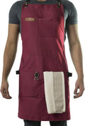 Asaya Chef and BBQ Apron with Bottle Opener and Hand Towel - 10oz Cotton Canvas by AsayaChefProducts