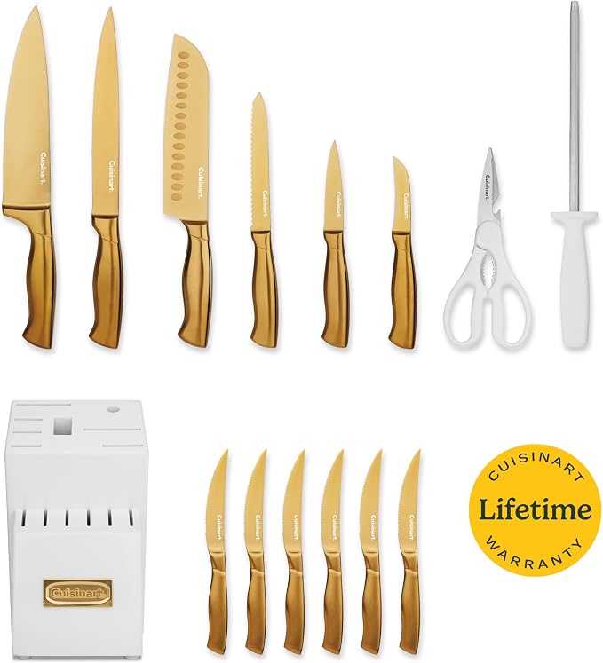 Cuisinart Professional Block Knife Set, Lightweight, Stainless Steel, Durable & - Image 2