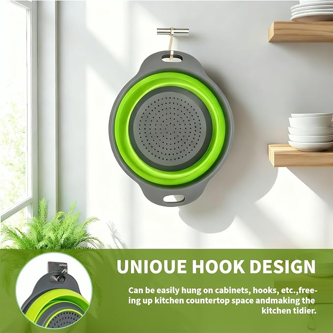 Silicone Colander Collapsible Strainers Set - Image 7