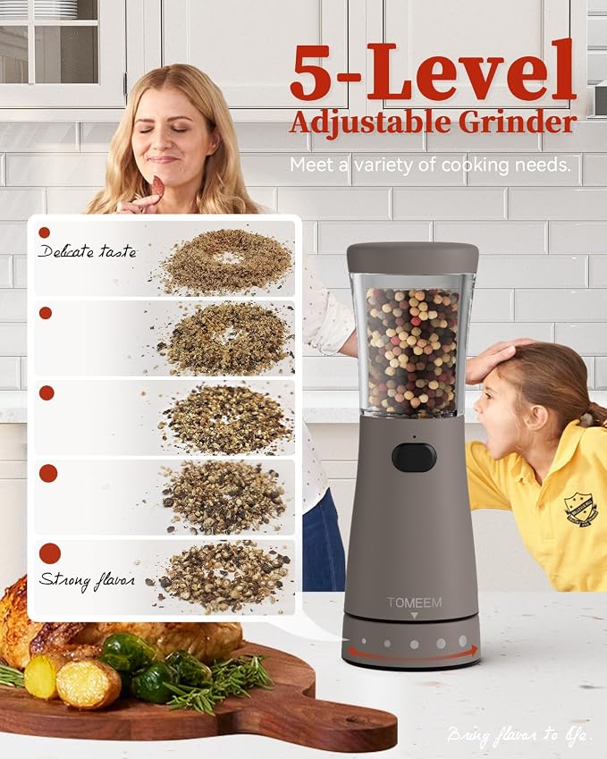 Electric Salt and Pepper Grinder Set - Image 2