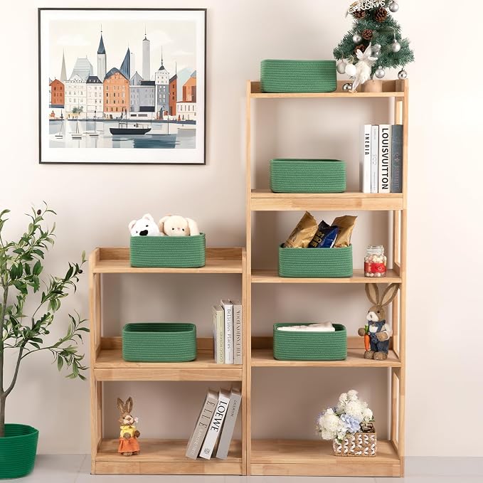 OIASKET 6 Pack Storage Baskets for Shelves, Small Baskets for Shelves, Cute - Image 2