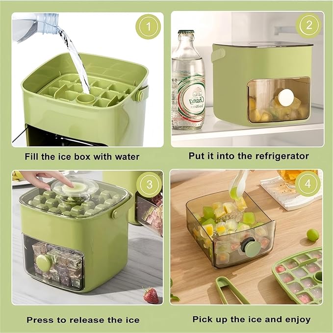 Ice Cube Tray with Lid & Bin Ice Maker - Image 5