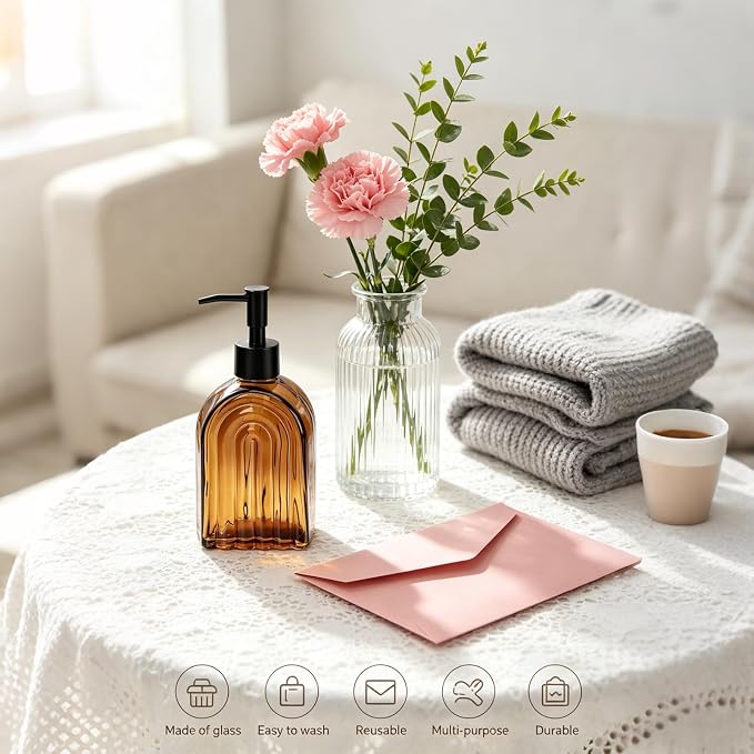 Amber Glass Soap Dispenser - Image 5