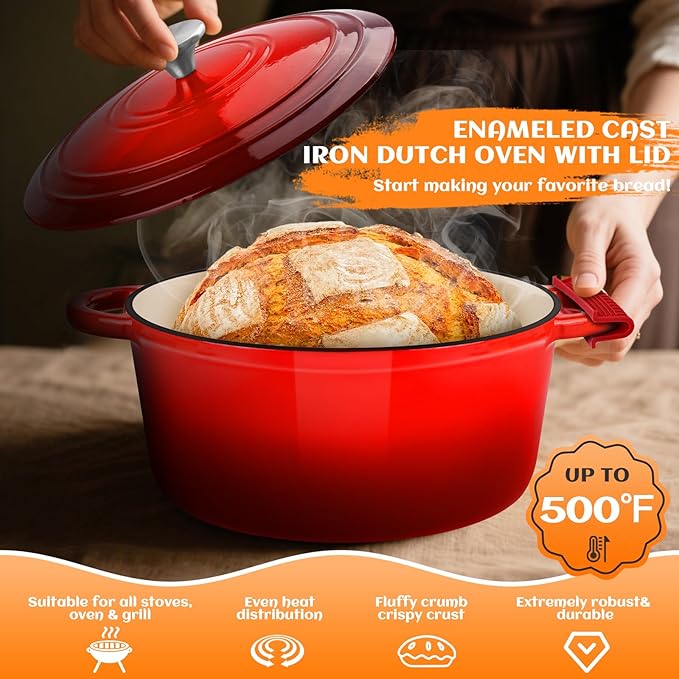 Enameled Cast Iron Dutch Oven Pot - Image 5