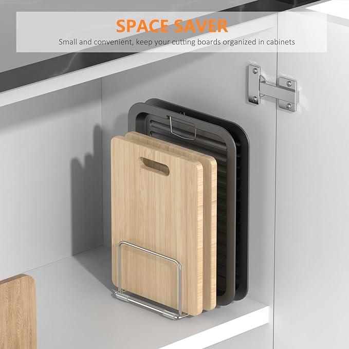 KORRTFID Cutting Board Holder Stand, Chopping Board Storage Rack, Cutting Board - Image 6