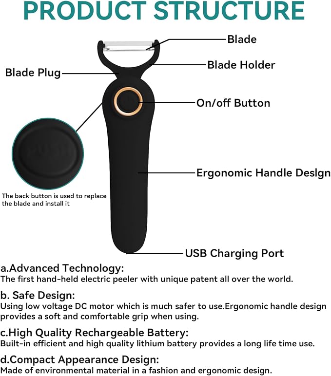 3-in-1 Electric Peeler | Auto Blade - Image 3