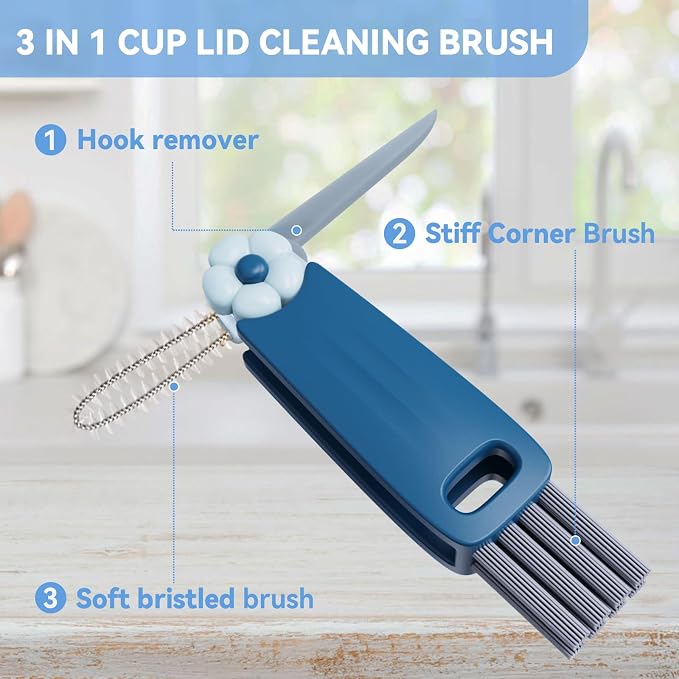3 in 1 Cup Lid Gap Cleaning Brush Set, Cup Lid Gap Cleaner, Home Kitchen - Image 4