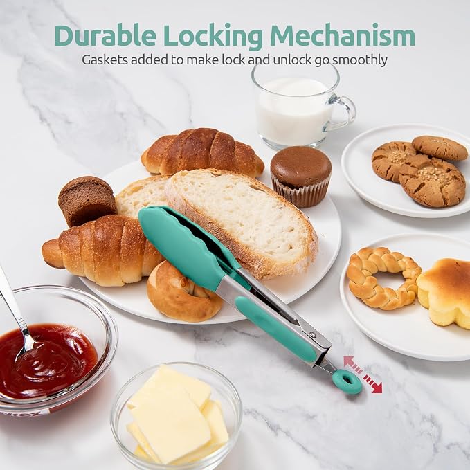 600ºF Heat Resistant Kitchen Tong: U-Taste 7in Silicone Cooking Tong - Image 7