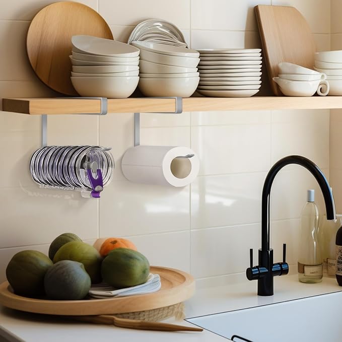 Tumbler Lid Organizer, Horizontal Tumbler Lid Storage Hook Up to 10 Lids - Image 6