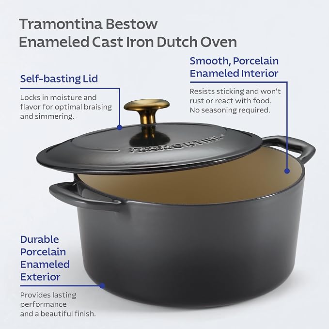 Tramontina Bestow Enameled Cast Iron Dutch Oven Pot - Image 4