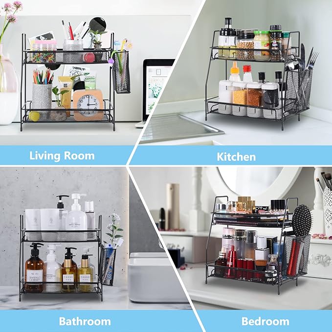 LEMIKKLE 2-Tier Bathroom Countertop Organizer, Makeup Countertop Organizers - Image 6