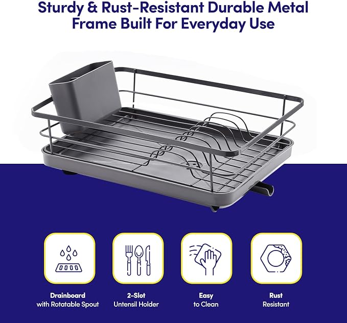 Dish Drying Rack 3 Piece Dish Drainer - Image 3