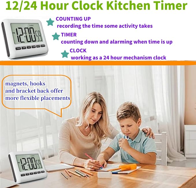 Magnetic Digital Clock for Kitchen - Image 4