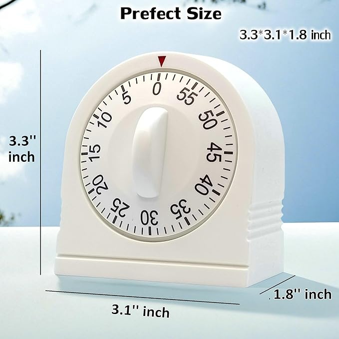 60 Minute Wind Up Timer, Visual Mechanical Timer - Image 6