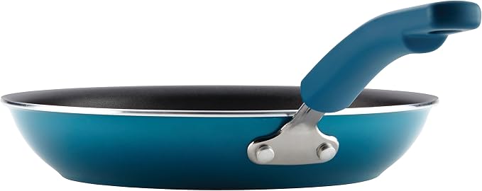Rachael Ray Brights Nonstick Cookware Pots and Pans Set, 10 Piece, Marine Blue - Image 8