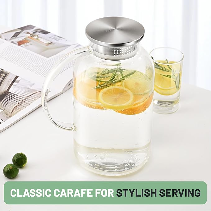 SUSTEAS 2.2 Liter 75oz Glass Pitcher - Image 7