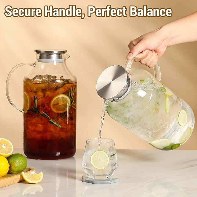 2 Pack 1 Gallon thickened Glass Pitcher - Image 5