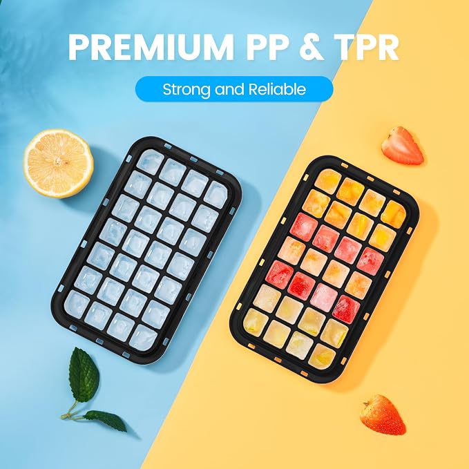 Ice Cube Tray with Lid and Bin, PHINOX 56 pcs Ice Trays - Image 7