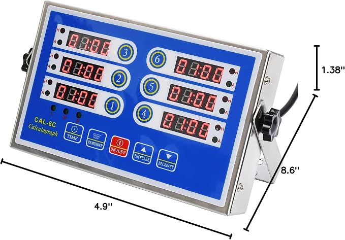 Kitchen Timers for Cooking – 6 Channel Commercial Kitchen Timer Restaurant - Image 7