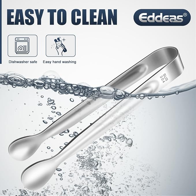 12 PCS Mini Serving Tongs, 6 Inch Small Sugar Tongs, Stainless steel Small - Image 7