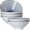 38 oz Japanese Ramen Bowls Set of 6, Large Pho Bowls, 8 Inch Ceramic