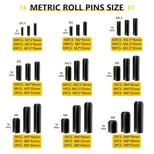 274 Pcs Roll Pin Set, Slotted Metric Roll Pins 65Mn Steel - Image 5