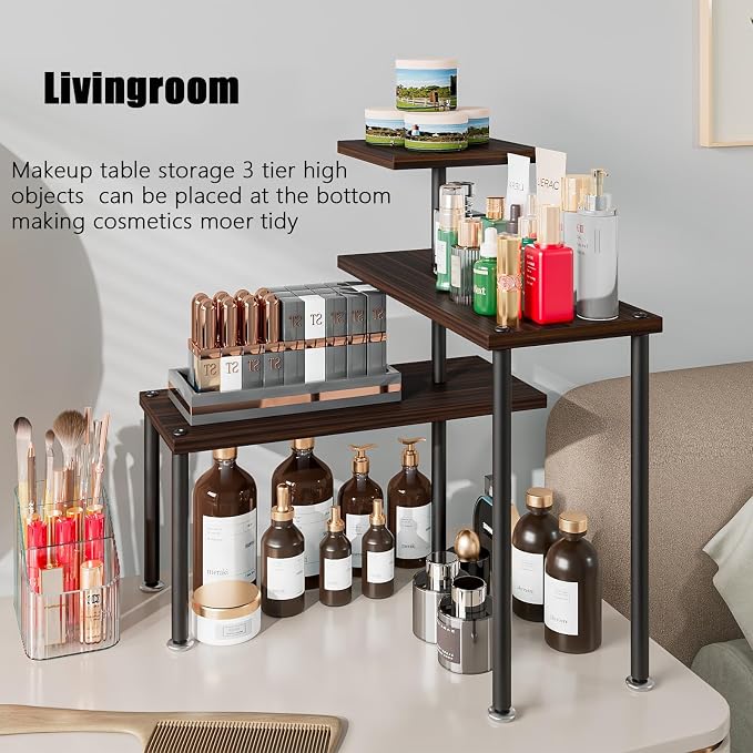 Countertop Organizer Organization 3 Tier Kitchen Corner Shelves Adjustable - Image 5