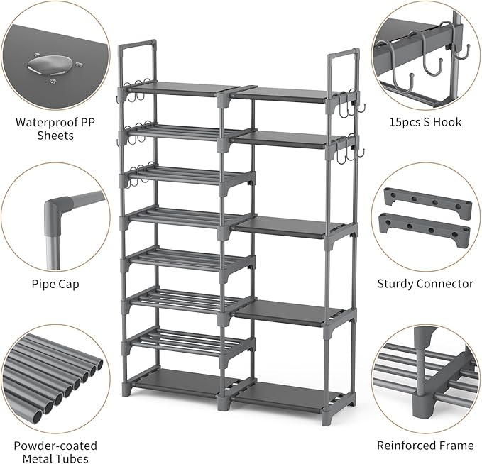 ROJASOP Shoe Rack, Shoe Storage Organizer - Image 5