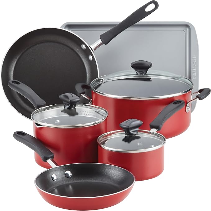 Farberware Cookstart DiamondMax Nonstick Cookware/Pots and Pans Set, Dishwasher by Farberware