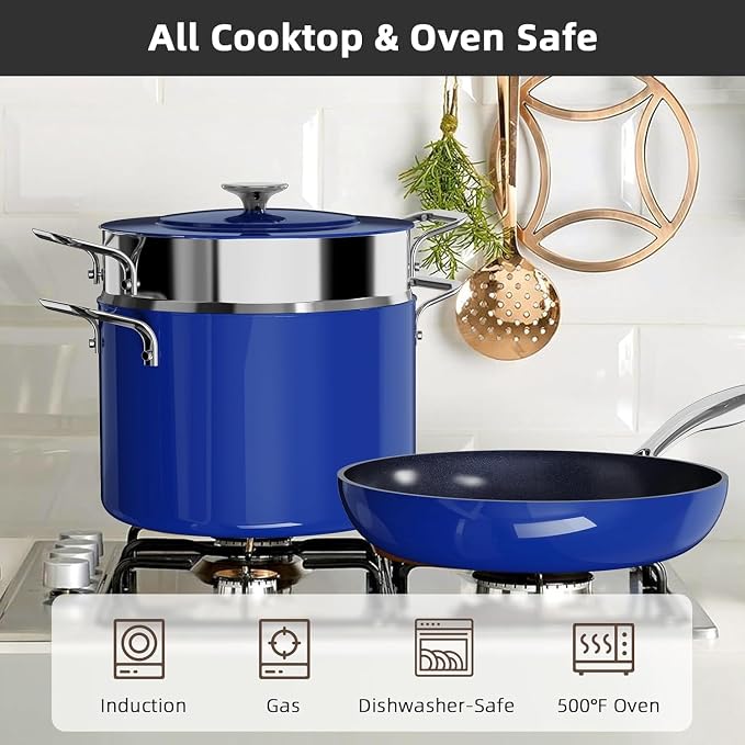 Nuwave Lux 13pc Forged Lightweight Cookware Set PFAS Free, Healthy G10 Duralon - Image 5