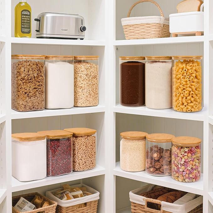 ComSaf 3.6Qt Glass Food Storage Containers, Cereal Storage Containers - Image 5