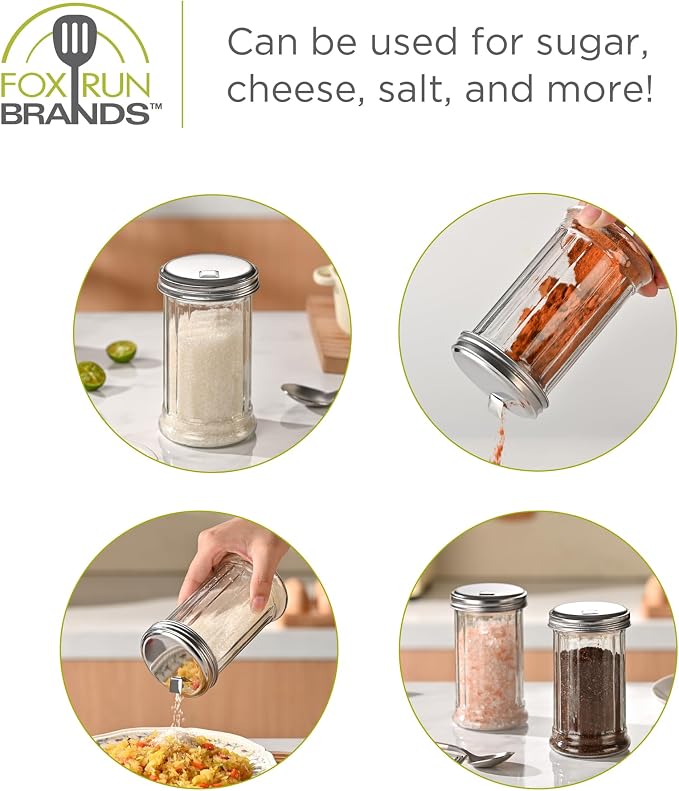 Fox Run Classic Glass Sugar Shaker, 12 Ounce Salt and Sugar Container - Image 7