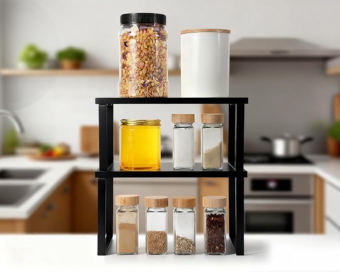 Marsui 4 Pcs Kitchen Organizer Accessories Set Cabinet Organizer Shelf and - Image 6