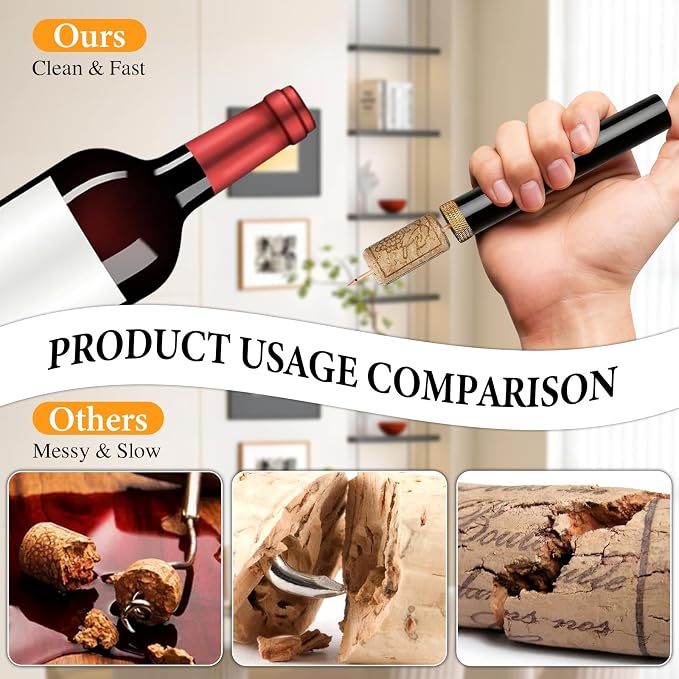 2pcs Arropop Wine Opener, Travel Portable Pocket Air Pressure Pump Bottle Open - Image 4